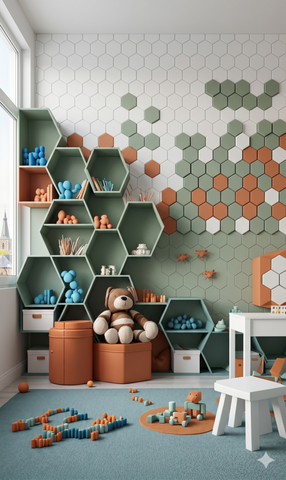 Espace de jeu pour enfant rempli de jouets
