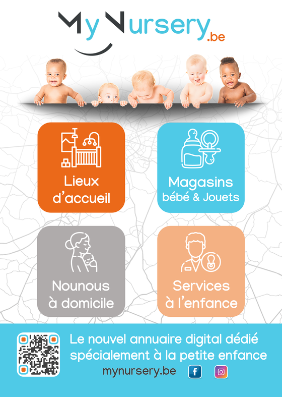 Affiche en français publicitaire de MyNursery.be